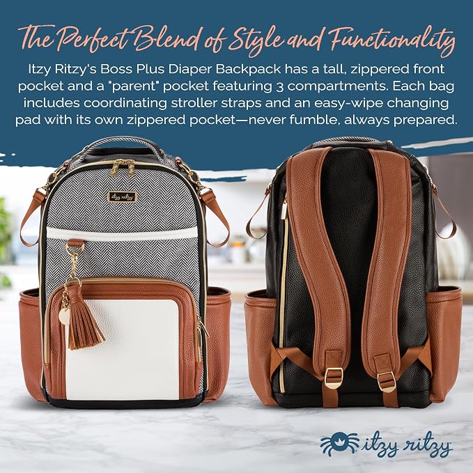 Itzy Ritzy Diaper Bag Backpack – Large Capacity Boss Plus Baby Backpack Diaper - Image 4