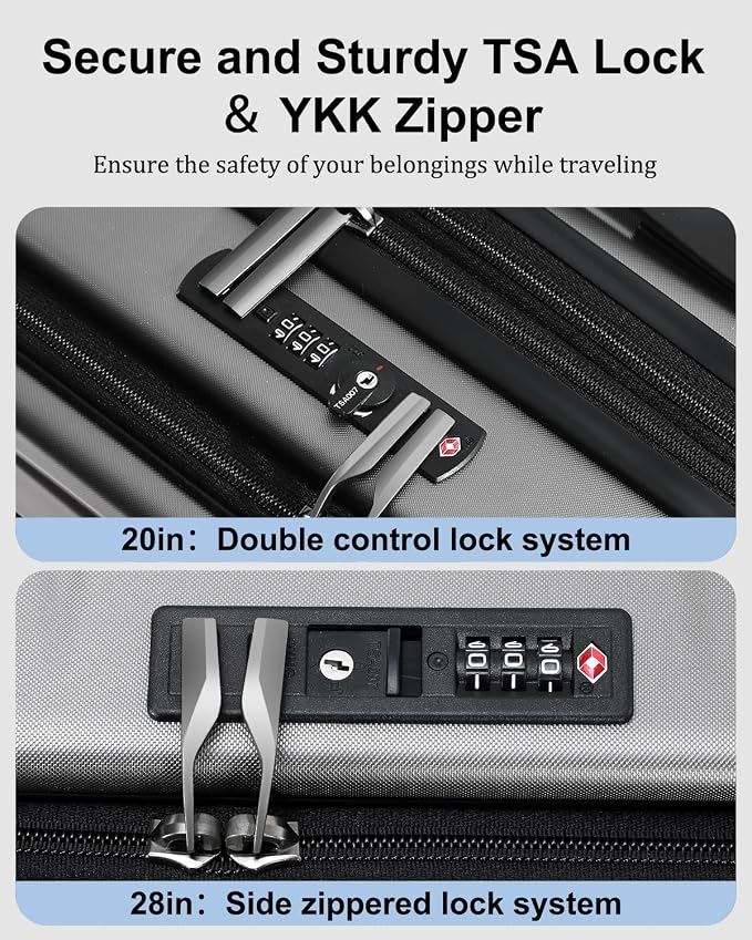 Luggage Sets 2 Pieces, 20 Inch Carry On Luggage and Expandable 28 Inch Checked - Image 5