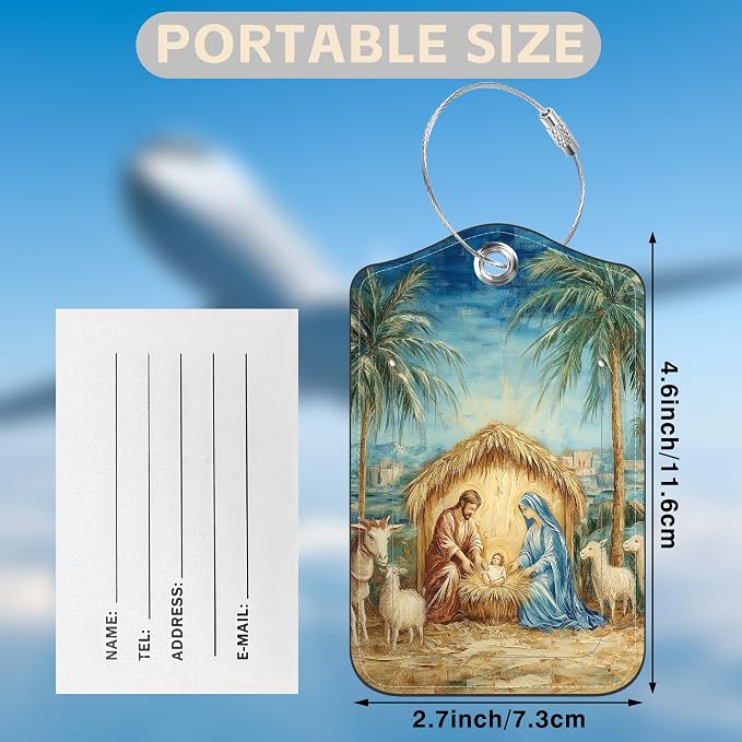 2 Pcs Nativity Scene Luggage Tags - Image 2
