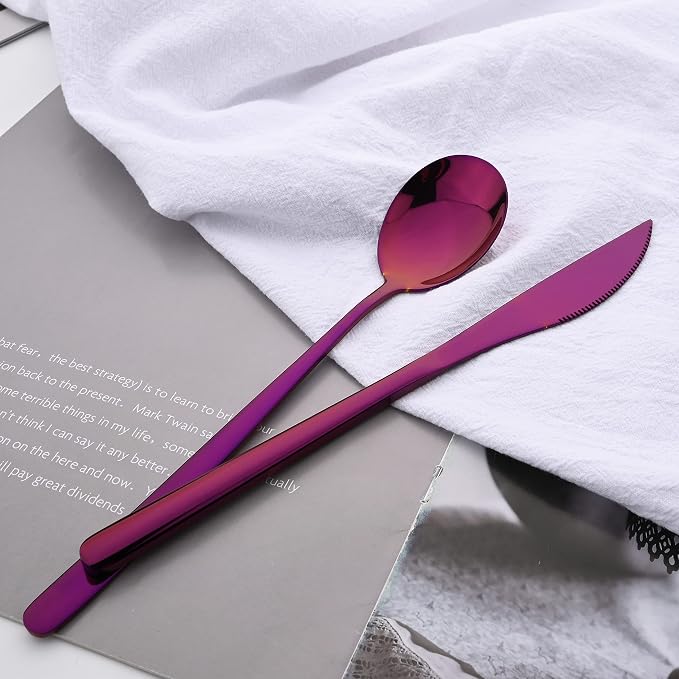 20 Pieces Silverware Set 304 Stainless Steel, Healthy & Eco-Friendly Silver - Image 3