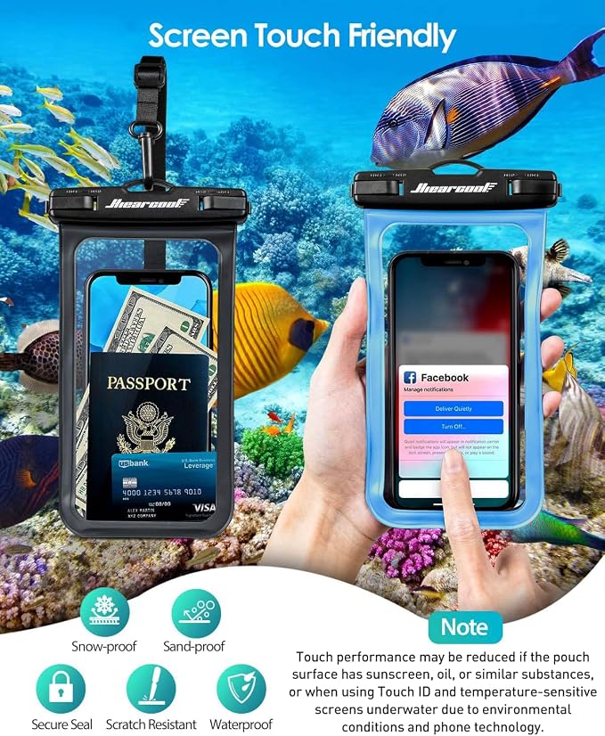 Hiearcool Waterproof Phone Pouch, Waterproof Beach Bag Compatible - Image 6