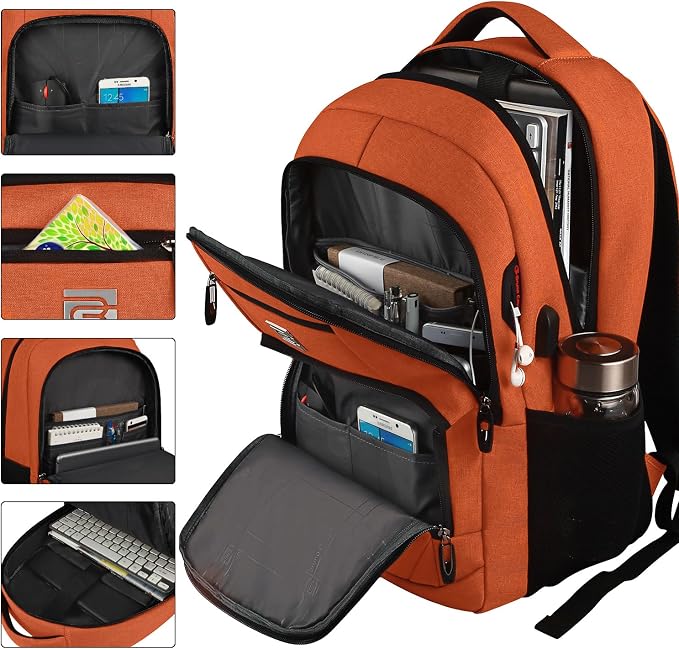 Laptop Backpack, Business Travel Anti Theft Slim Durable Laptops Backpack - Image 2