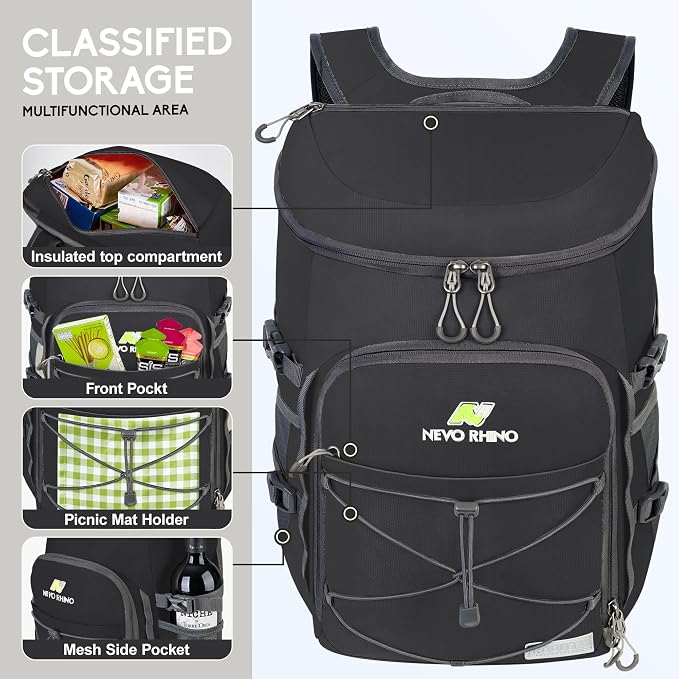 N NEVO RHINO Backpack Coolers Insulated Leak Proof 36/54 Cans, Portable - Image 6