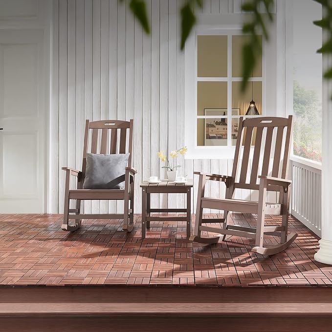 Psilvam Oversized Outdoor Rocking Chair, - Image 6