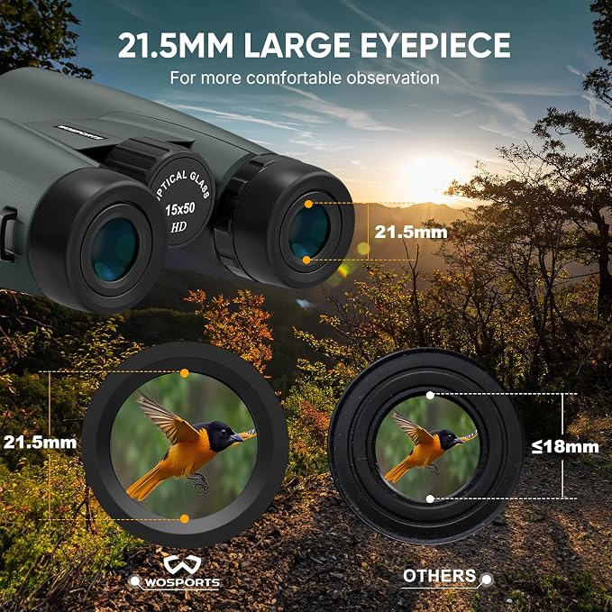 WOSPORTS 15x50 Binoculars for Adults High Powered - Image 3