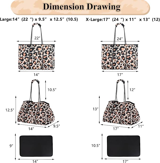 QOGiR Neoprene Multipurpose Beach Bag Tote - Image 3