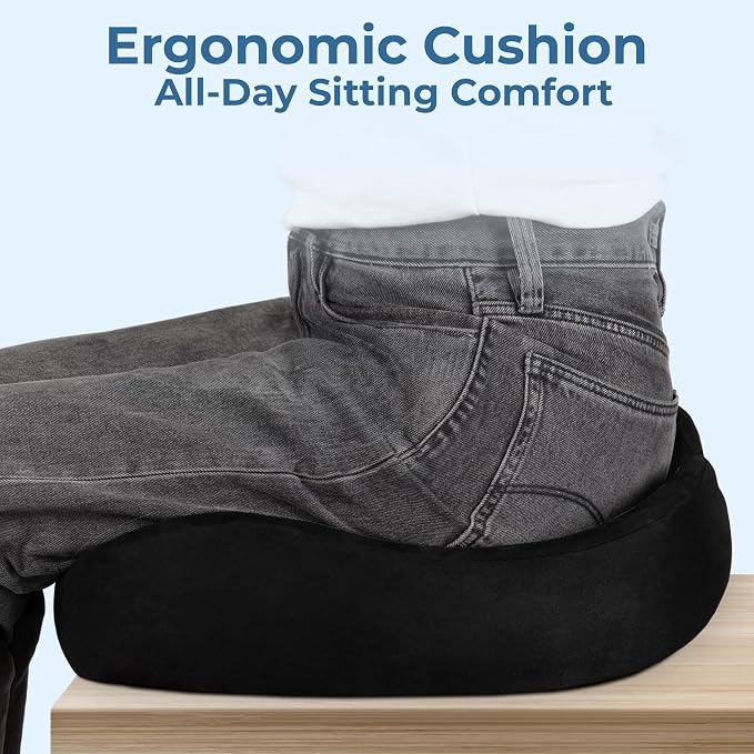 5 STARS UNITED Seat Cushion for Tailbone Pain Relief – Large Memory Foam - Image 3