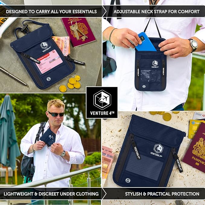 VENTURE 4TH Passport Holder Neck Pouch - Image 4