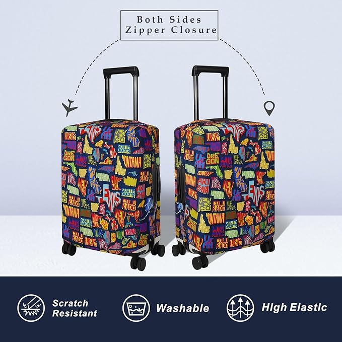 Explore Land Travel Luggage Cover Suitcase Protector Fits 27-30 Inch Case - Image 2