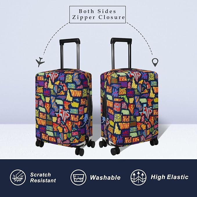 Explore Land Travel Luggage Cover Suitcase Protector Fits 18-22 Inch Case - Image 2