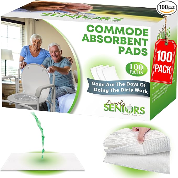 Commode Absorbent Pads for Bedside Commode Liners by SimplySeniors
