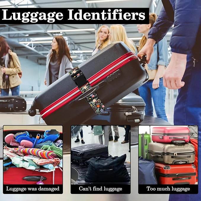 Wildflower Luggage Straps for Suitcases TSA Approved, Luggage Identifiers for - Image 6
