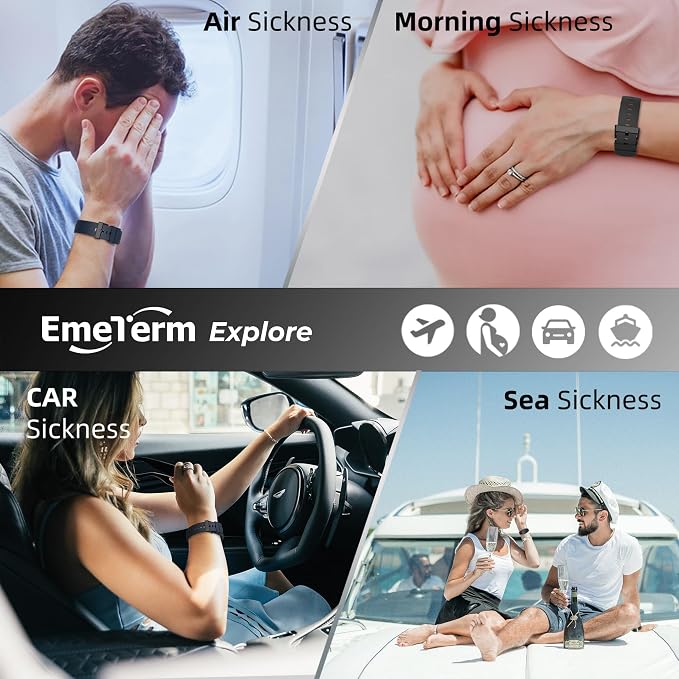 EmeTerm Explore FDA-Cleared Galaxy Black and Navy Blue Anti-Nausea Wristband - Image 7