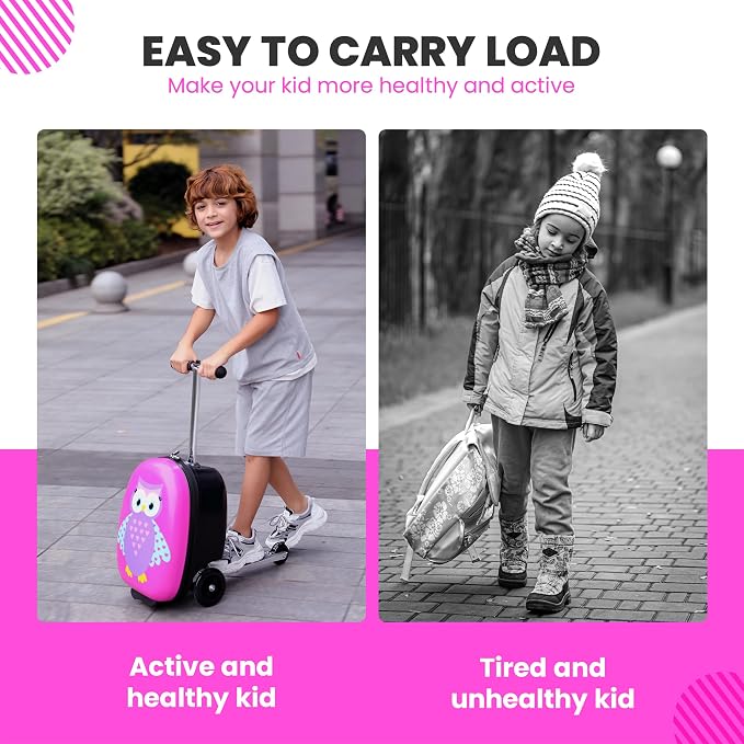 Owl Kids Scooter Suitcase - Image 9