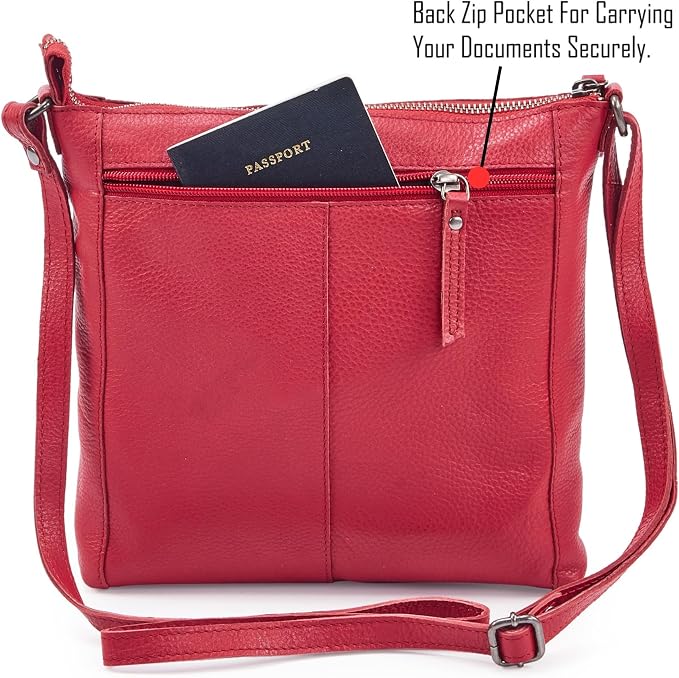 Small Soft Genuine Leather Crossbody Purse Women’s Sling Crossover Shoulder - Image 4