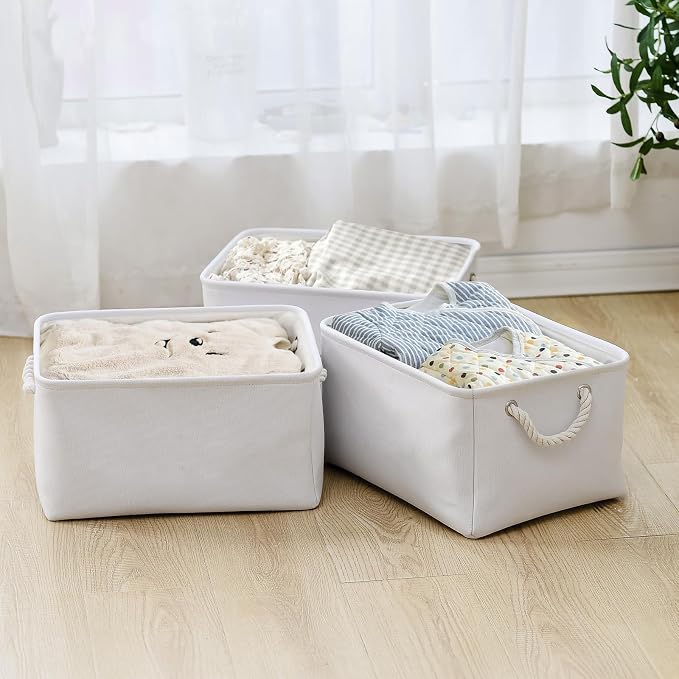 TheWarmHome Fabric Storage Bin, Large 1 Pack 15.7L*11.8W*8.3H Storage Basket - Image 4