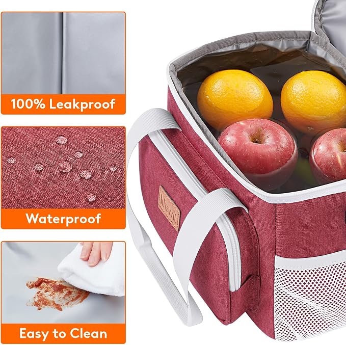 Lifewit Medium Lunch Bag Insulated Lunch Box Soft Cooler Cooling Tote - Image 4