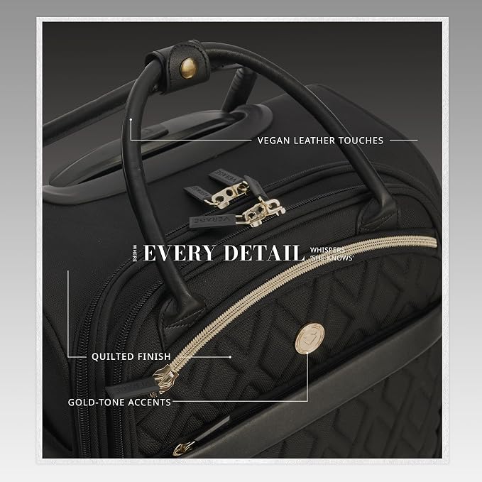 Verage 18x14x8in Spinner Underseat Carry-On Luggage -Airplane Personal Item Bag - Image 4