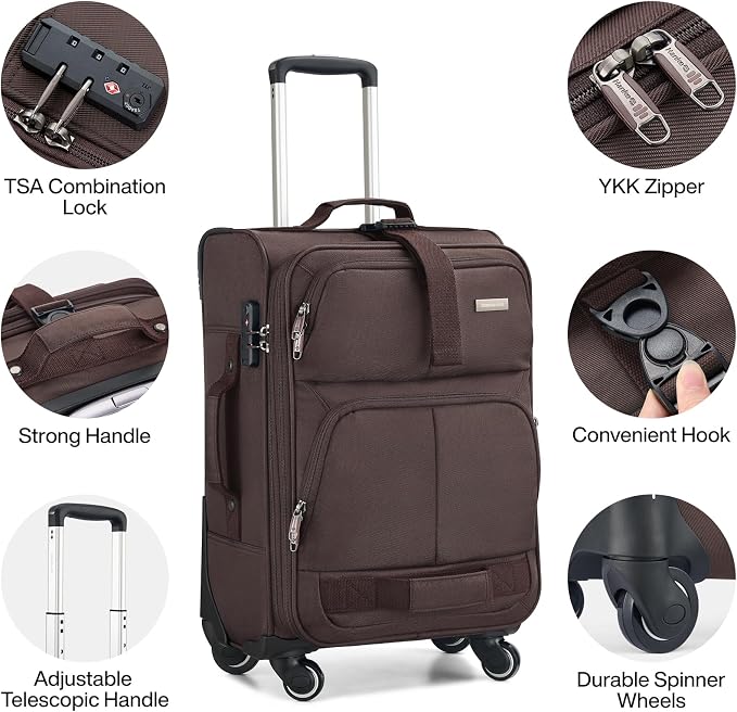 Hanke 28 Inch Softside Expandable Luggage - Image 4
