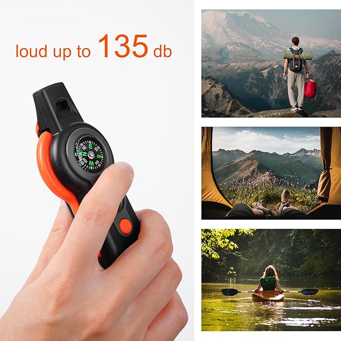 Emergency Survival Function Whistle, Outdoor Multifunctional Tool Safety Whistle - Image 3