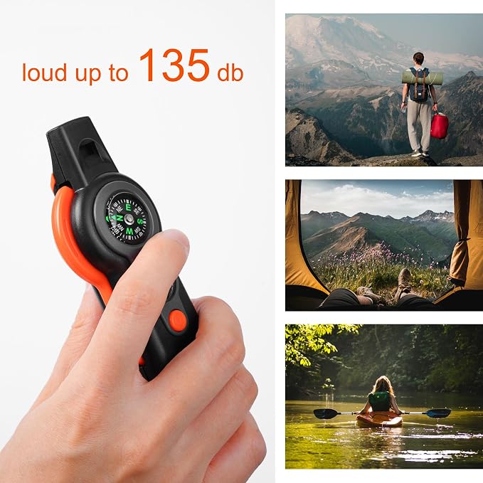 Emergency Survival Function Whistle, Outdoor Multifunctional Tool Safety Whistle - Image 3