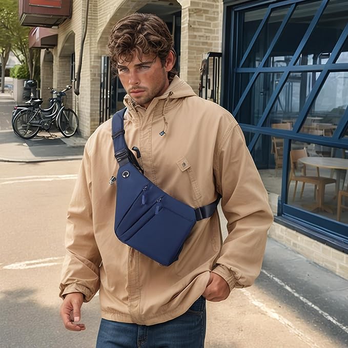 Anti Theft Crossbody Bags for Women Men, Slim Sling Bags - Image 9