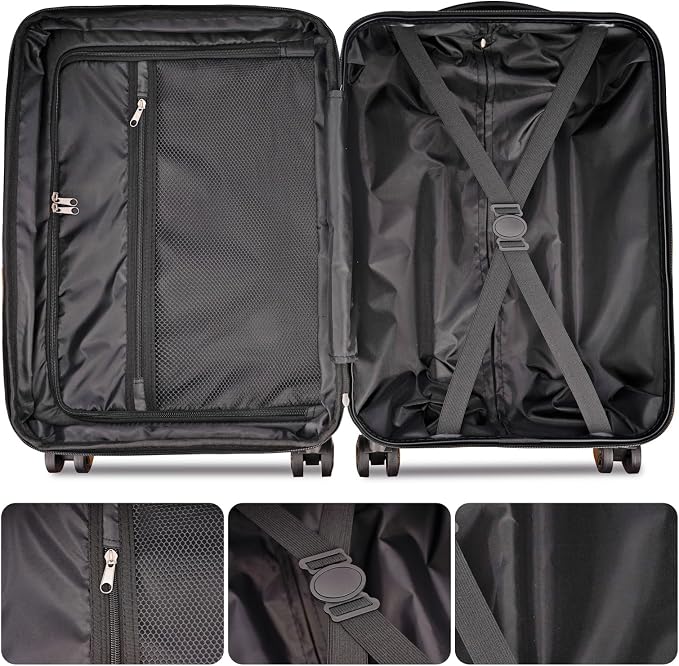 GinzaTravel Luggage Sets 3-Piece Expandable Suitcases - Image 7