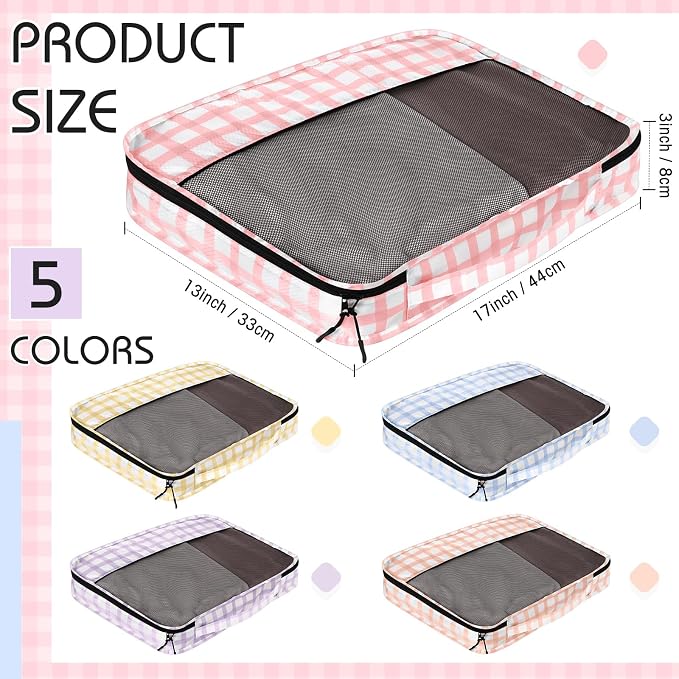 5 Pcs Packing Cubes for Suitcase Large Travel Cubes Carry on Luggage Organizer - Image 2