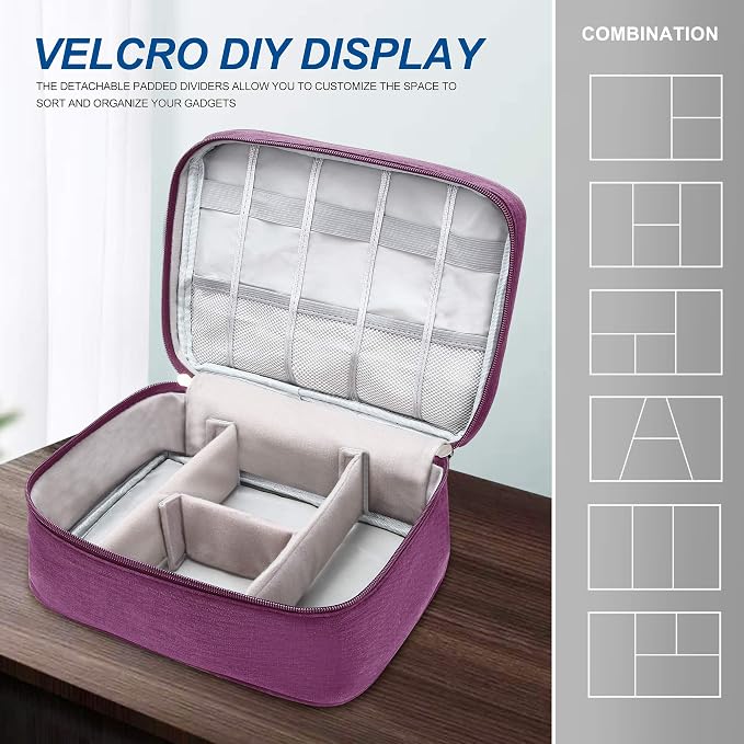 Electronics Organizer Travel Universal Cable Organizer Bag Waterproof - Image 8