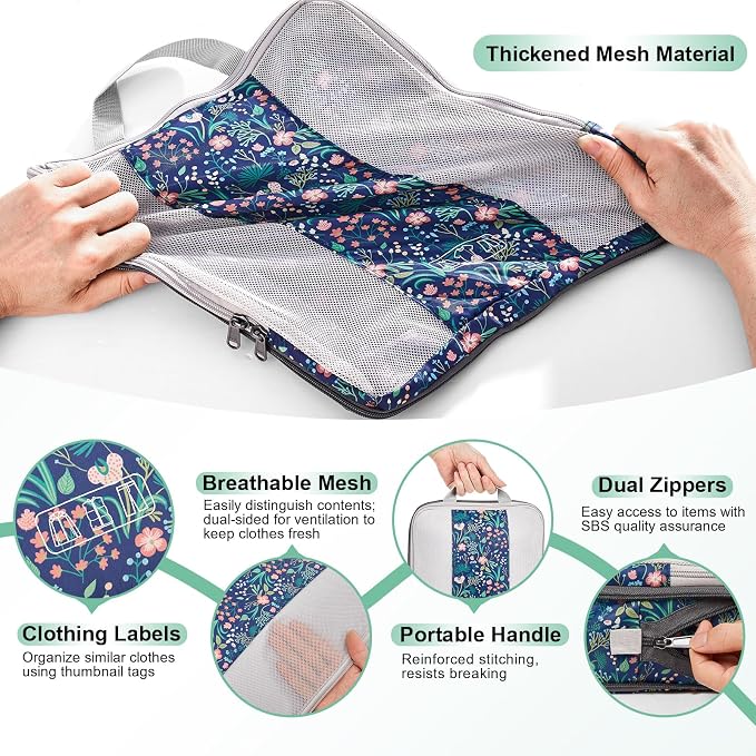 10 Set Compression Packing Cubes - Image 6
