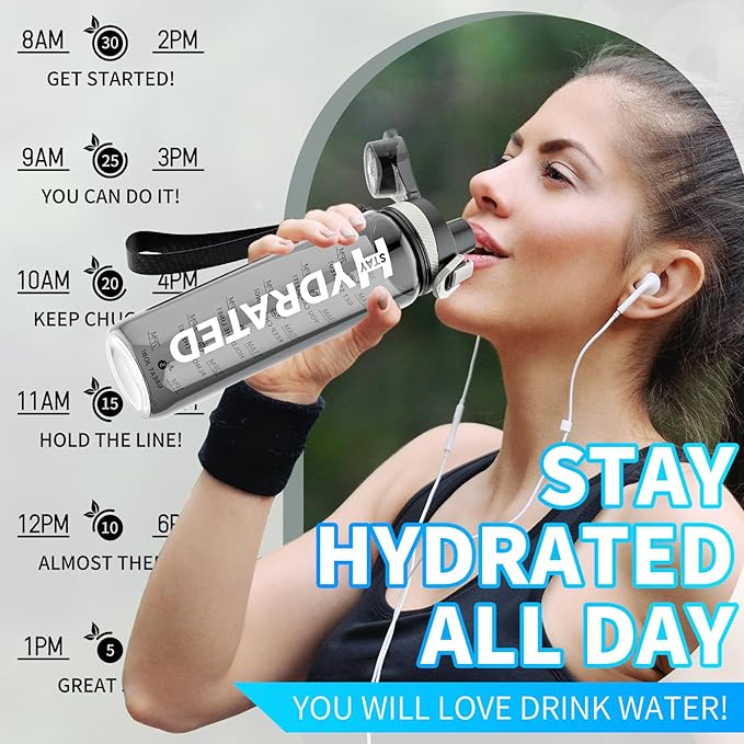 Water Bottle, 32 oz Motivational Water Bottles - Image 4