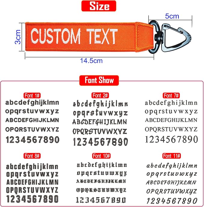 Custom Luggage Tags, Custom Personalized Luggage tag Name, Embroidery Key Ring - Image 3