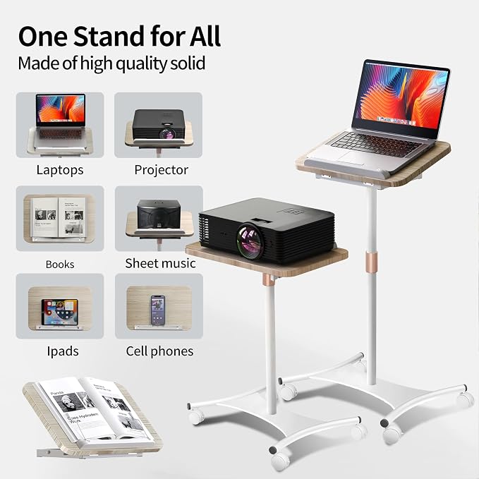 NAMON Laptop Floor Stand with Wheels - 2 in 1 Dual-use Floor & Desk - Image 6