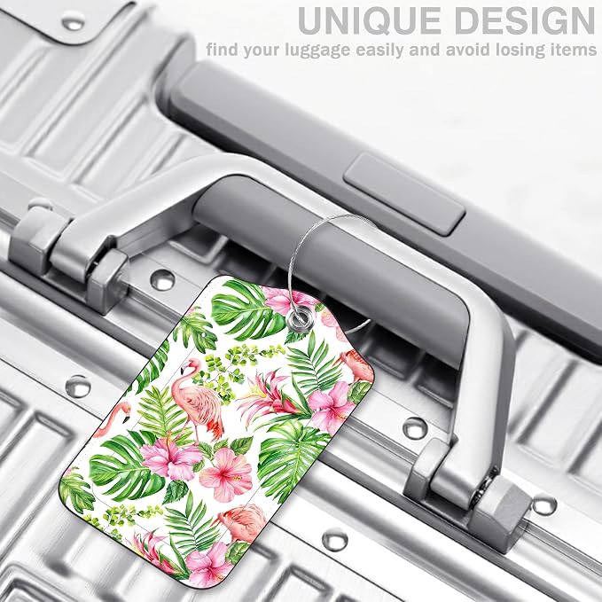 2 Pcs Pink Flamingo Luggage Tags - Image 5