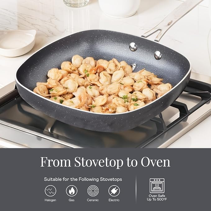 Granitestone 20 Pc Ceramic Cookware Set Nonstick, Complete Pots and Pans Set - Image 7