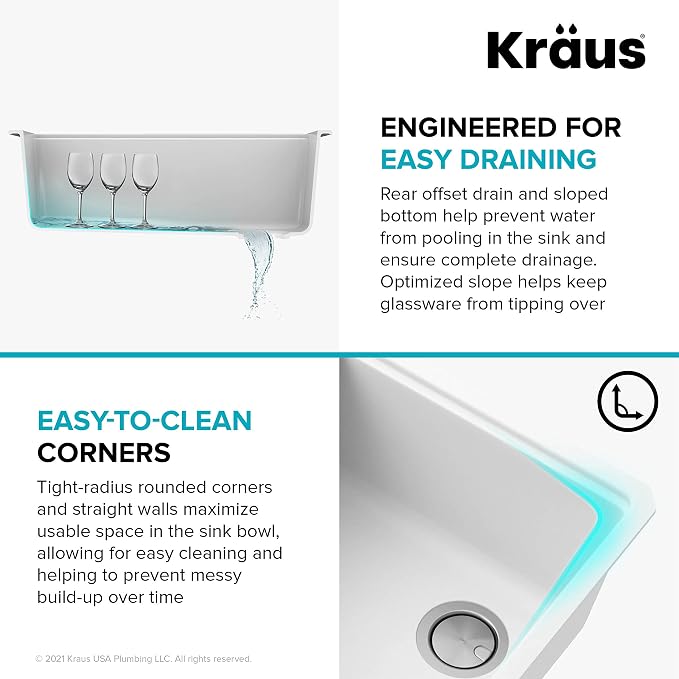 KRAUS Bellucci 30” in. Undermount Workstation Granite Kitchen Sink in White - Image 11