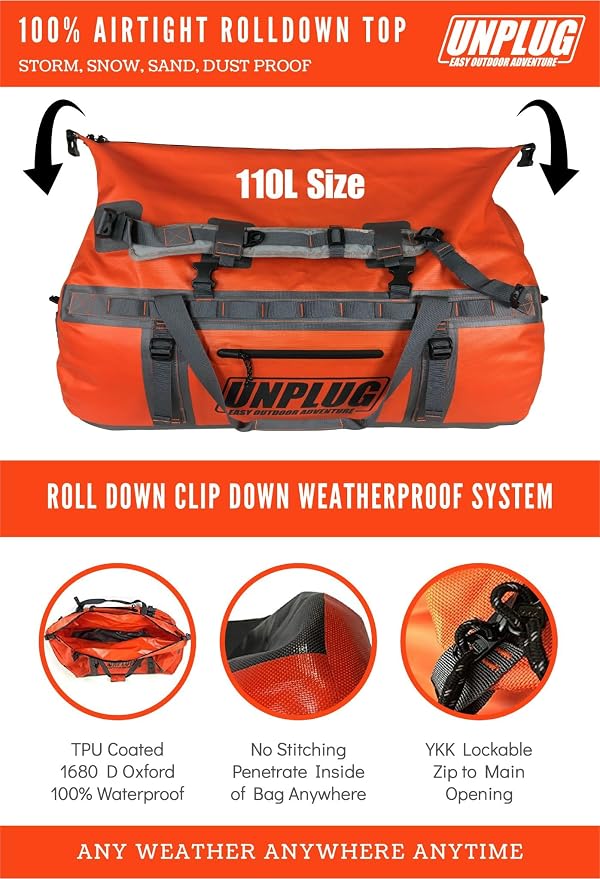 big duffle bag equipment duffle bag large waterproof luggage extra large duffle - Image 3