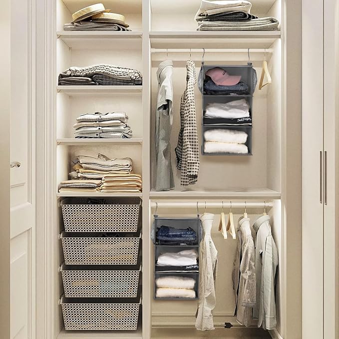 MAX Houser 3 Tier Shelf Hanging Closet Organizer, Space Saver, Closet Hanging - Image 5