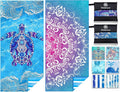2 Pack Microfiber Lightweight Beach Towel Sand Free Quick Dry Absorbent Thin by WIDDONEN