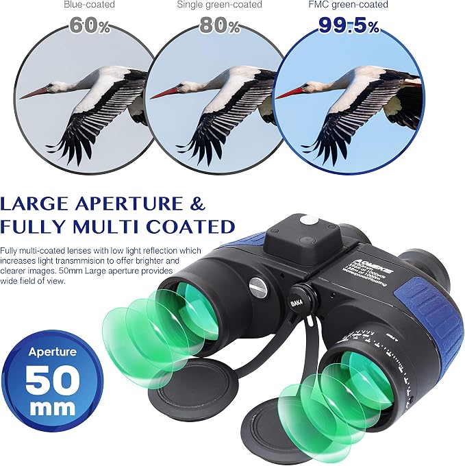 AOMEKIE 7X50 Marine Waterproof Binoculars - Image 2