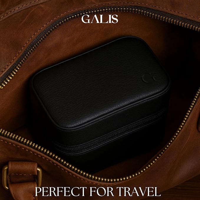 Galis Luxury Watch Case for Men High End Portable 2-Slot Watch Holder and Watch - Image 9