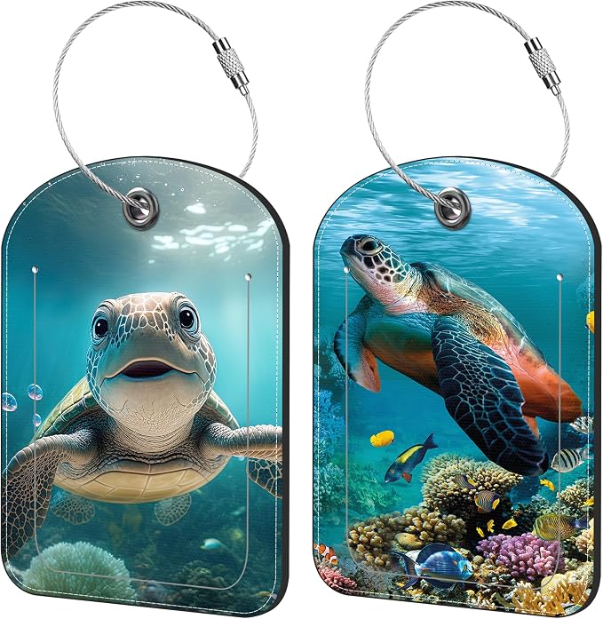 Hawaiian Sea Turtle Luggage Tag by iapodiad