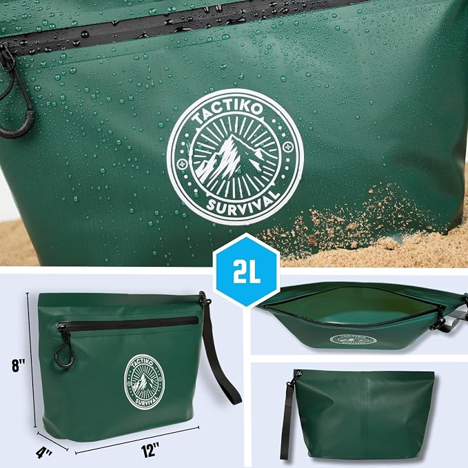 Tactiko Heavy-Duty Splash Water Resistant Zipper Pouches - 2L Hold-All - Image 7