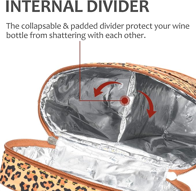Tirrinia 2 Bottle Wine Gift Tote Carrier - Image 3