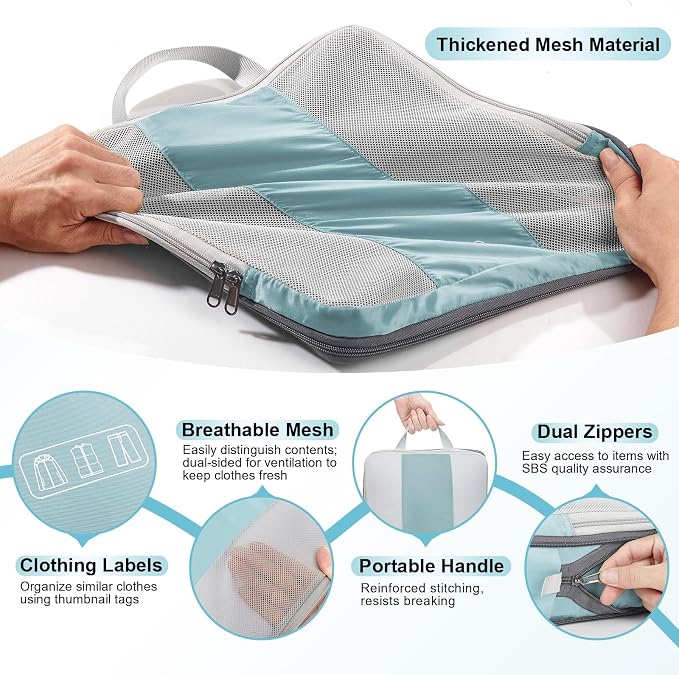 8 Set Compression Packing Cubes - Image 6
