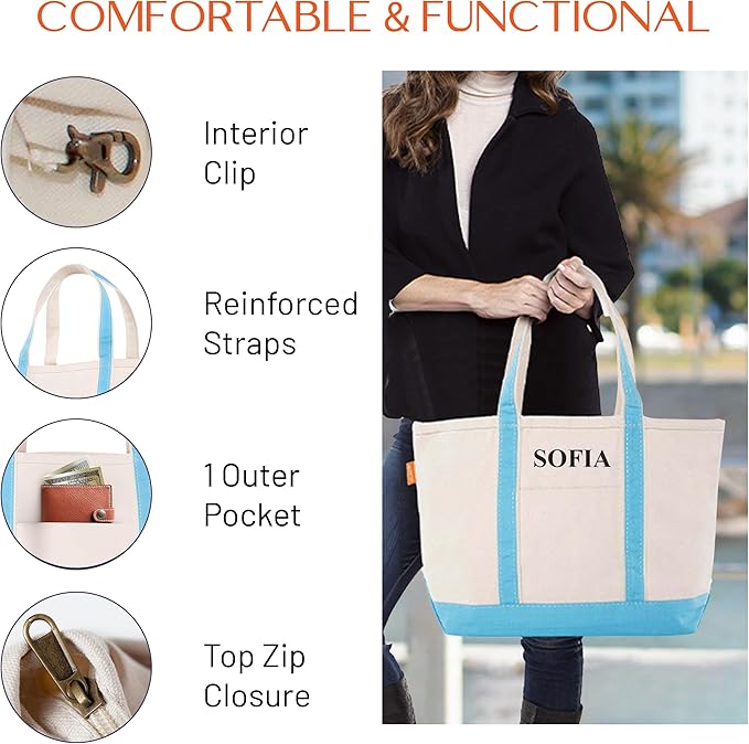 CB STATION Medium Classic Canvas Tote Bag - Image 3