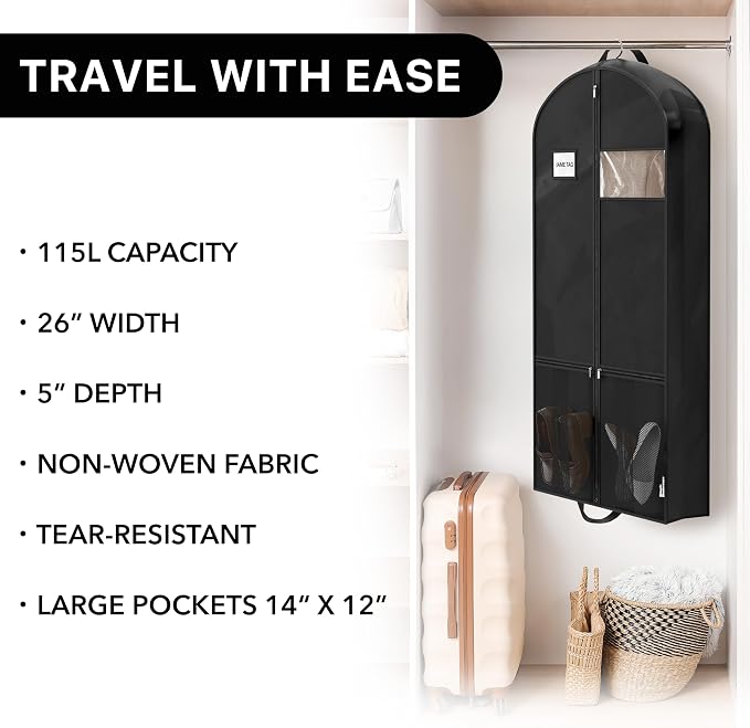 Simple Houseware 54-Inch Travel Garment Bag - Image 6