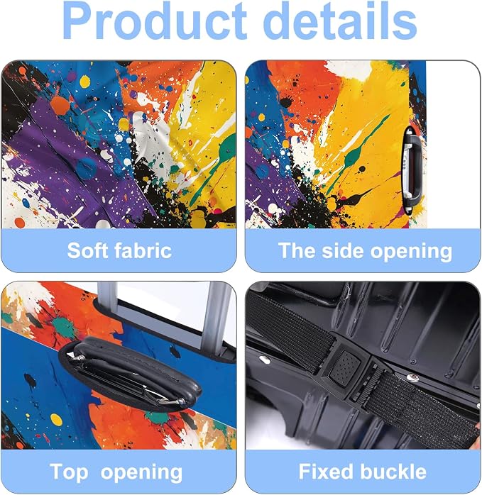 Luggage Cover Washable Suitcase Protector Anti-scratch Suitcase cover Fits - Image 3