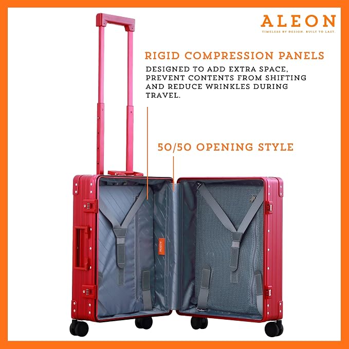 All Aluminum Lightweight Carry-On Luggage - Image 3