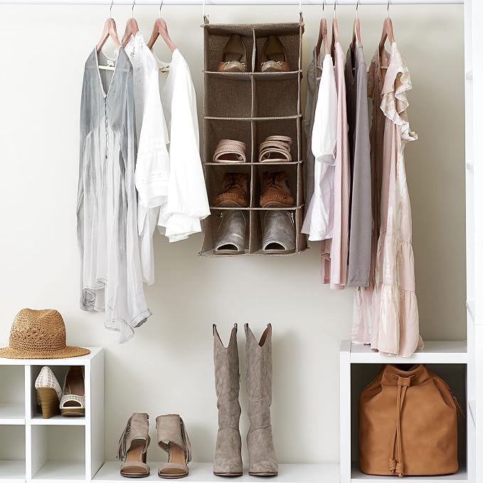 Household Essentials 10 Pocket Hanging Shoe Closet Organizer - Image 2